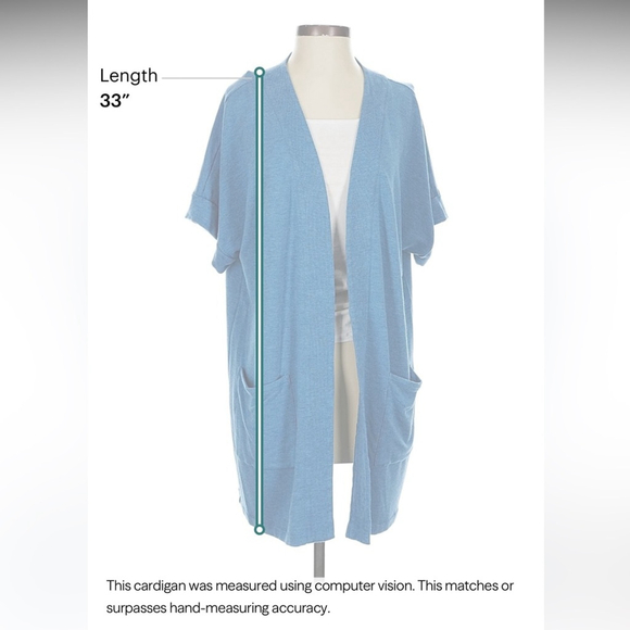 SOFT SURROUNDINGS BLUE CARDIGAN - Picture 5 of 8